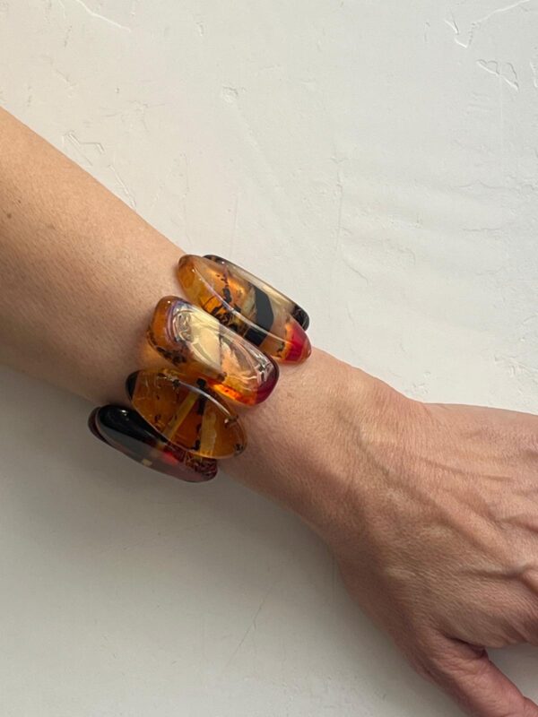 PULSERA PIPE AMBER