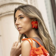PENDIENTES JARDIN MINI NARANJA