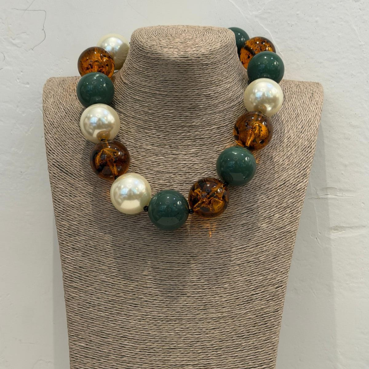 LONG TURQUOISE BEAD NECKLACE
