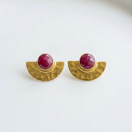 PENDIENTES ABANICO RUBÍ