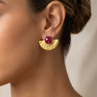 PENDIENTES ABANICO RUBÍ