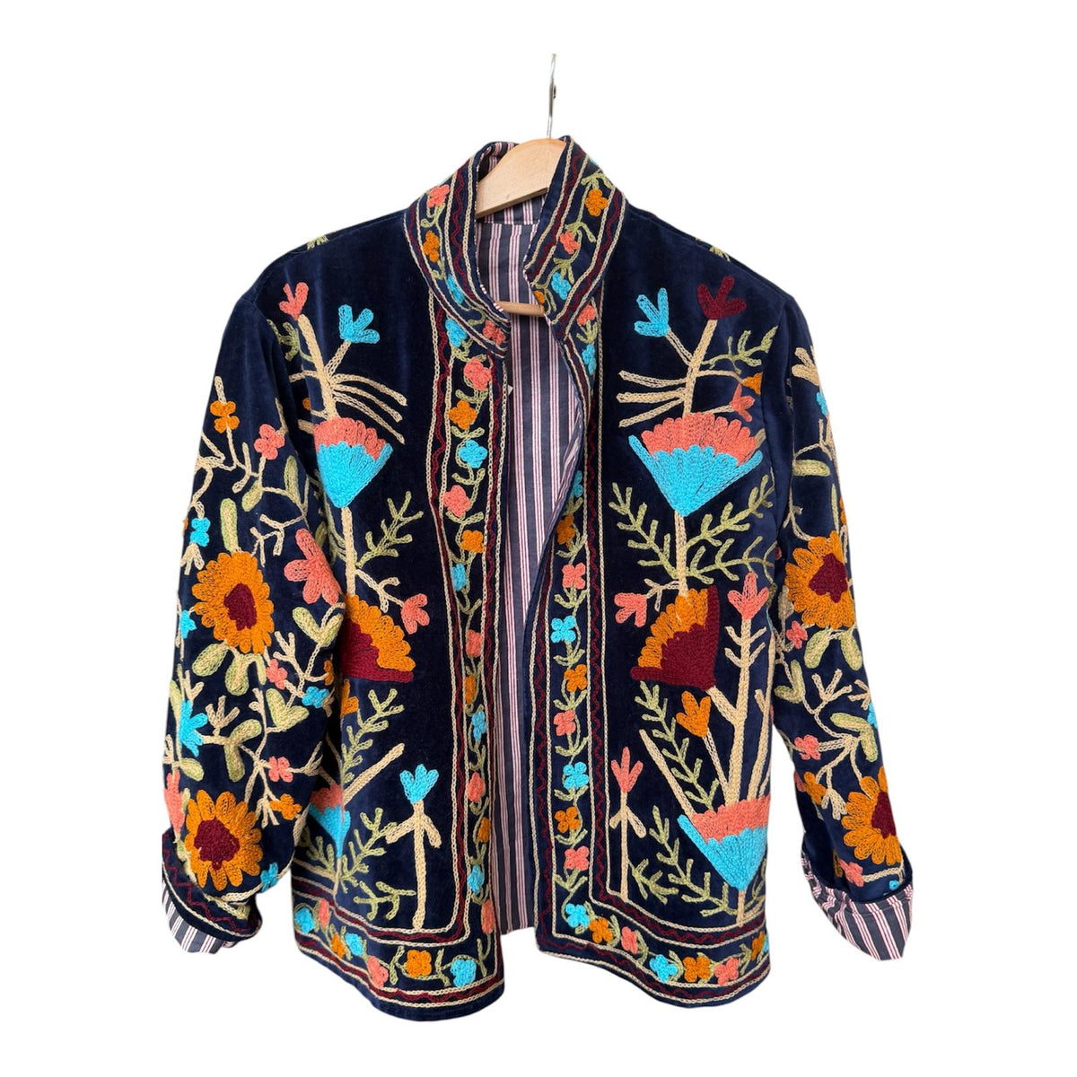 CHAQUETA REVERSIBLE TERCIOPELO AZUL MARINO