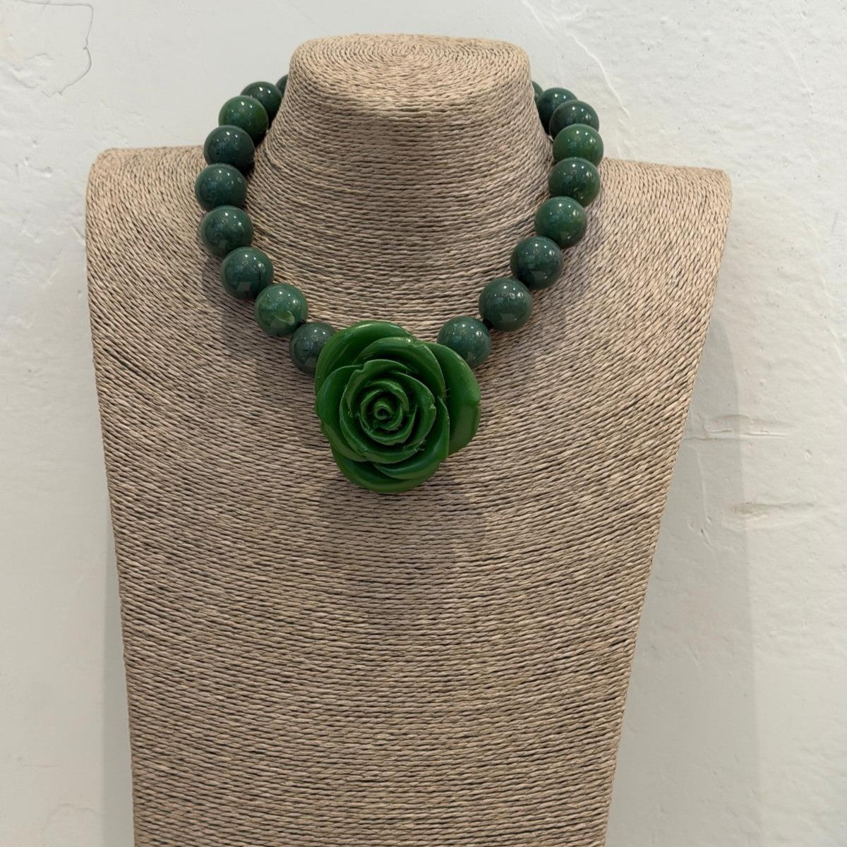 LONG TURQUOISE BEAD NECKLACE