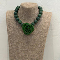 LONG TURQUOISE BEAD NECKLACE