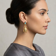 PENDIENTES ESCARABAJO LABRADORITE