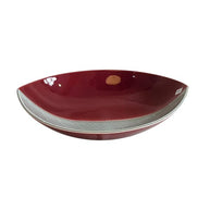 RED AND GREY CERAMIC CENTREPIECE