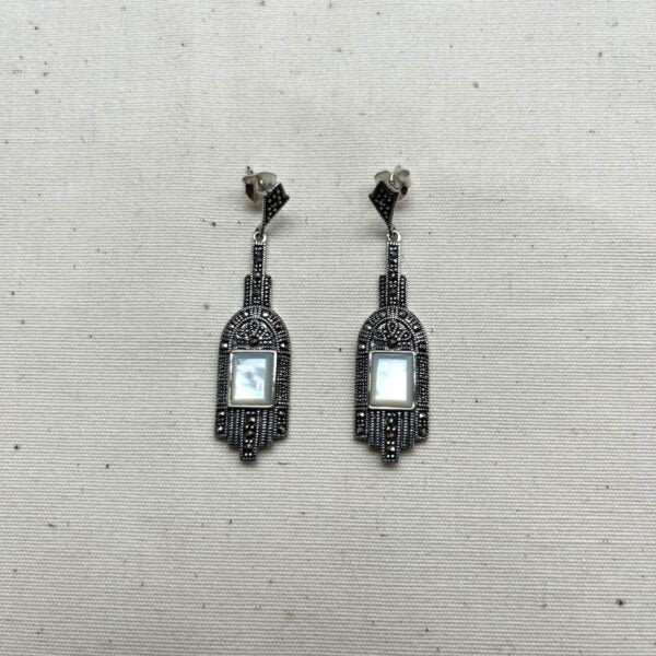 PENDIENTES CARRÉ NACRE