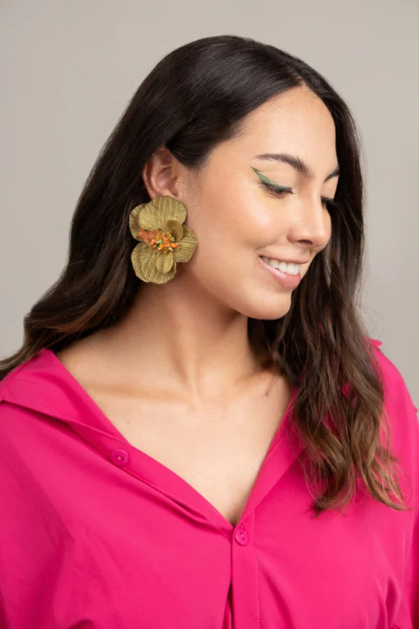 PENDIENTES ORQUIDEA NATURA