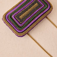 EMBROIDERED RECTANGULAR CLUTCH