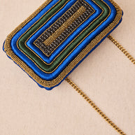 EMBROIDERED RECTANGULAR CLUTCH