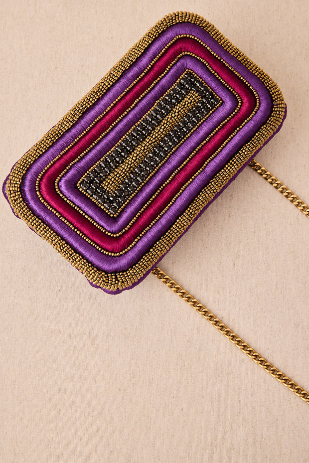 CLUCH RECTANGULOS BORDADOS