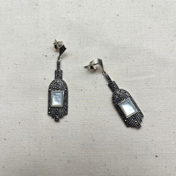 PENDIENTES CARRÉ NACRE