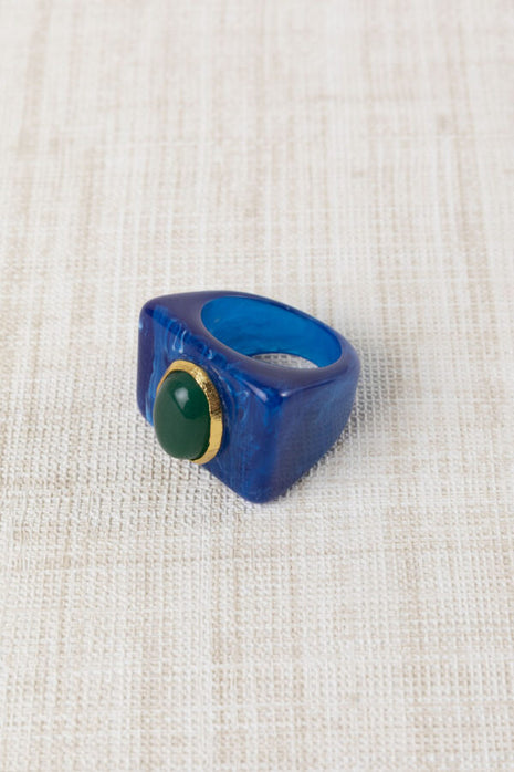 RESIN AND HARD STONE RING
