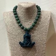 SHORT GREEN FROG NECKLACE