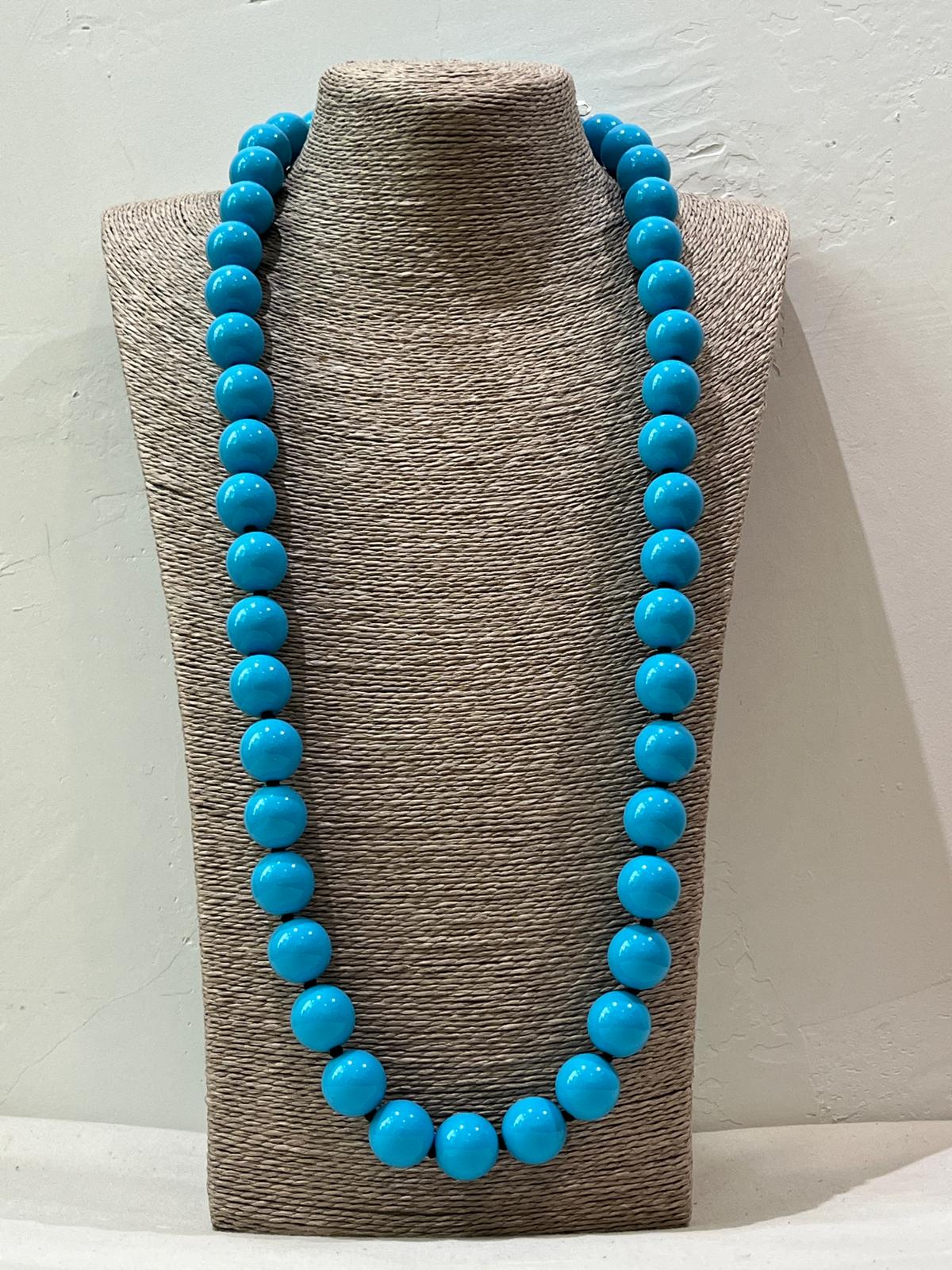 COLLAR LARGO BIGLIA TURQUESA