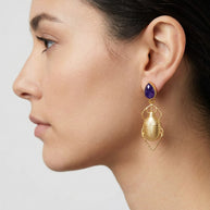 PENDIENTES ESCARABAJO AZUL