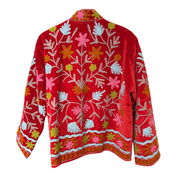 CHAQUETA REVERSIBLE TERCIOPELO ROJO