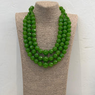 COLLAR FACETADO VERDE