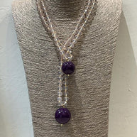 COLLAR ESFERA ROSA CLARO