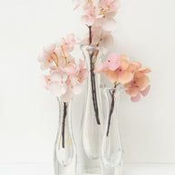 SET OF 2 GLASS VASES