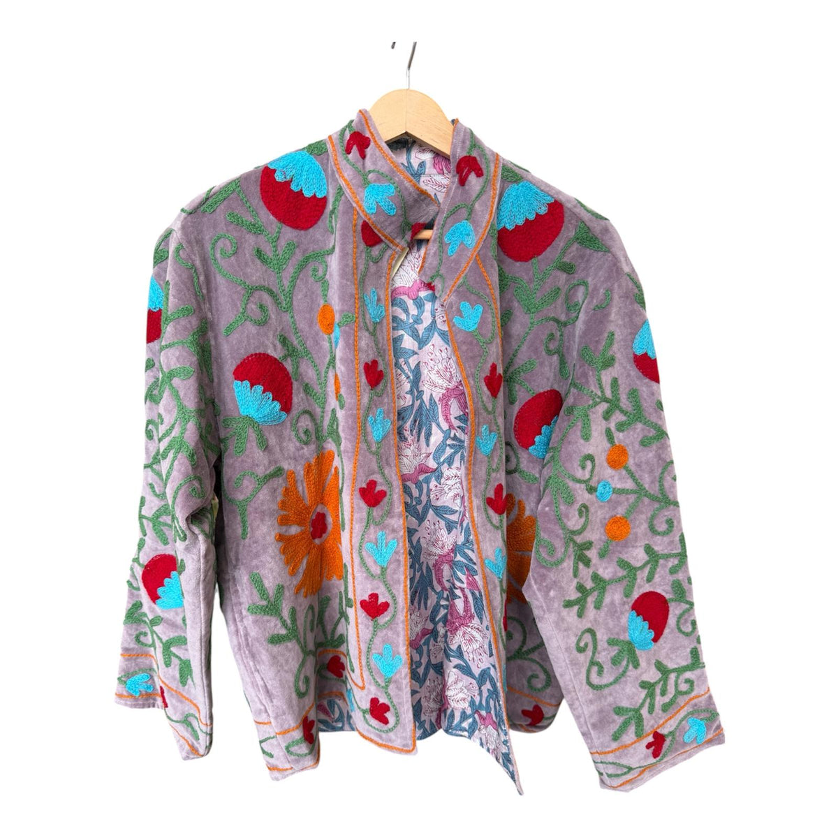 CHAQUETA REVERSIBLE TERCIOPELO MALVA