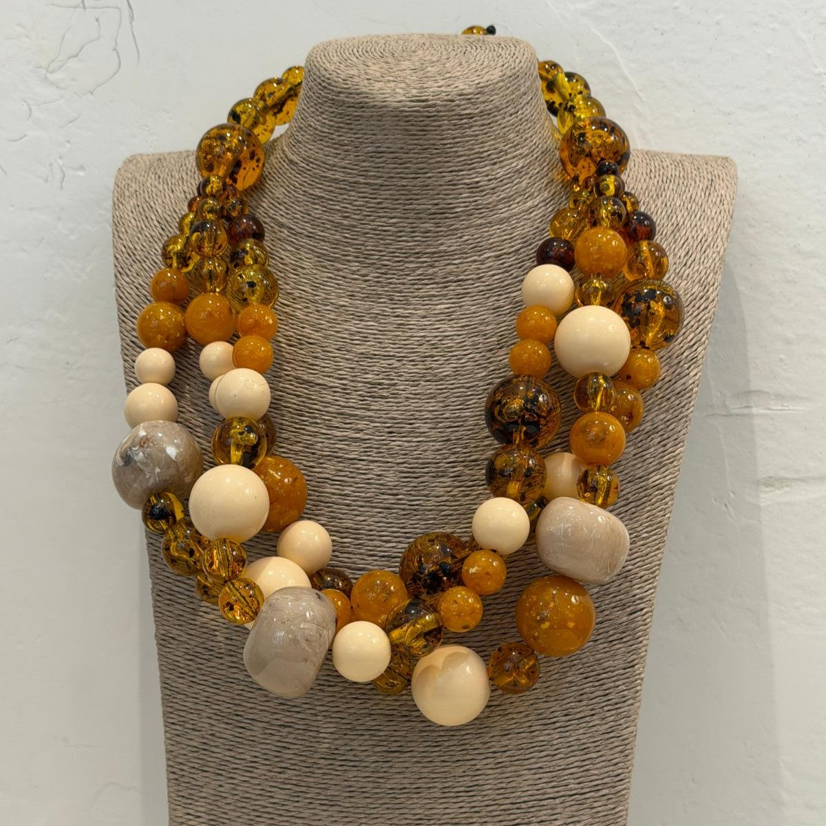 LONG TURQUOISE BEAD NECKLACE