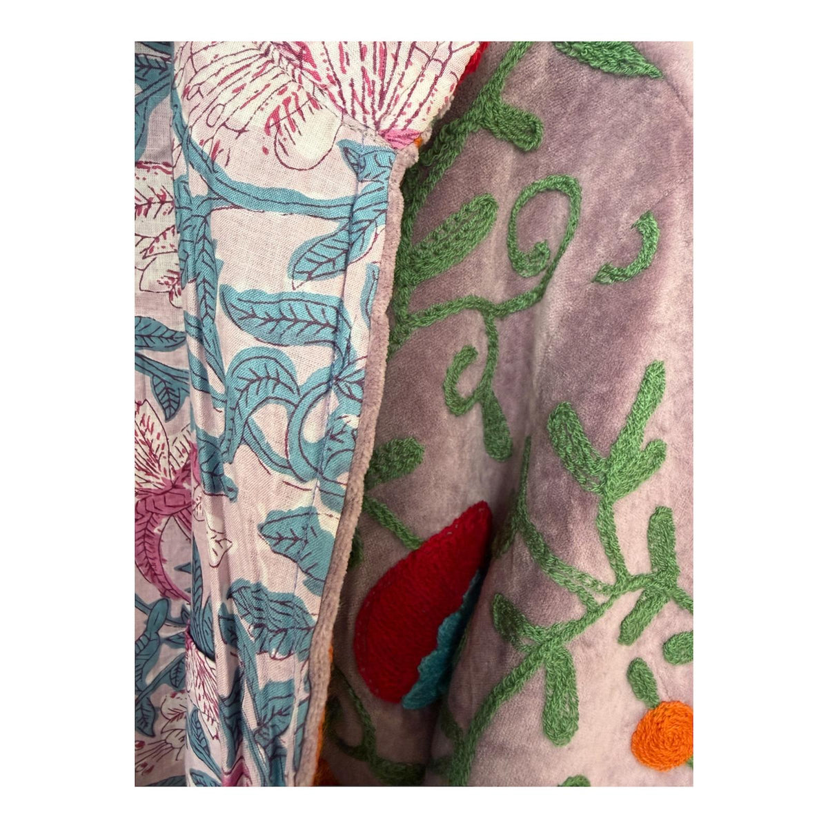 CHAQUETA REVERSIBLE TERCIOPELO MALVA
