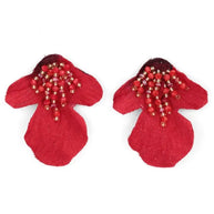 PENDIENTES SUCREÑA ROJO