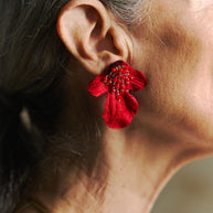 PENDIENTES SUCREÑA ROJO