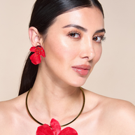 PENDIENTES SUCREÑA ROJO