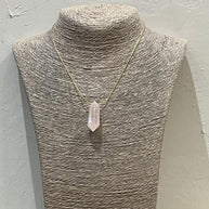 ROSE PYRAMID STONE NECKLACE