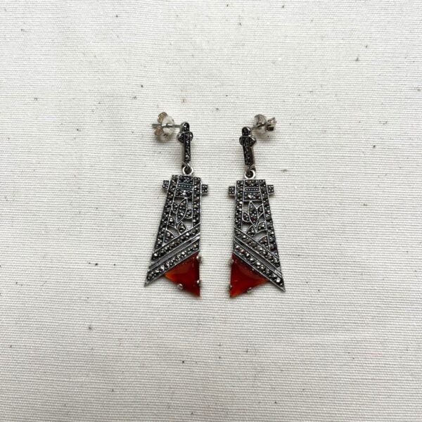 PENDIENTES METRO CORNALINA