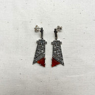 PENDIENTES METRO CORNALINA