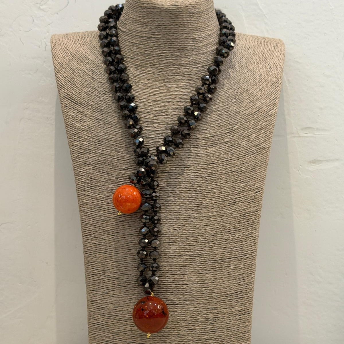 LONG TURQUOISE BEAD NECKLACE