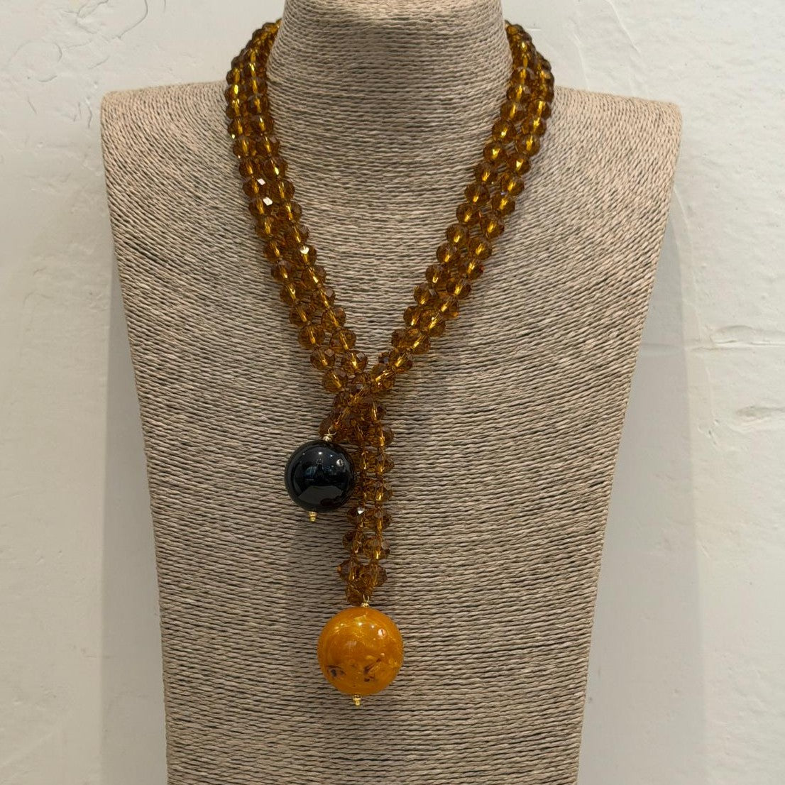 LONG TURQUOISE BEAD NECKLACE