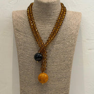 LONG TURQUOISE BEAD NECKLACE