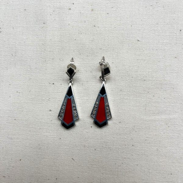 CARNELIAN TRIANGLE EARRINGS