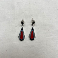 CARNELIAN TRIANGLE EARRINGS
