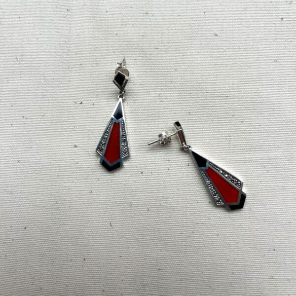 CARNELIAN TRIANGLE EARRINGS