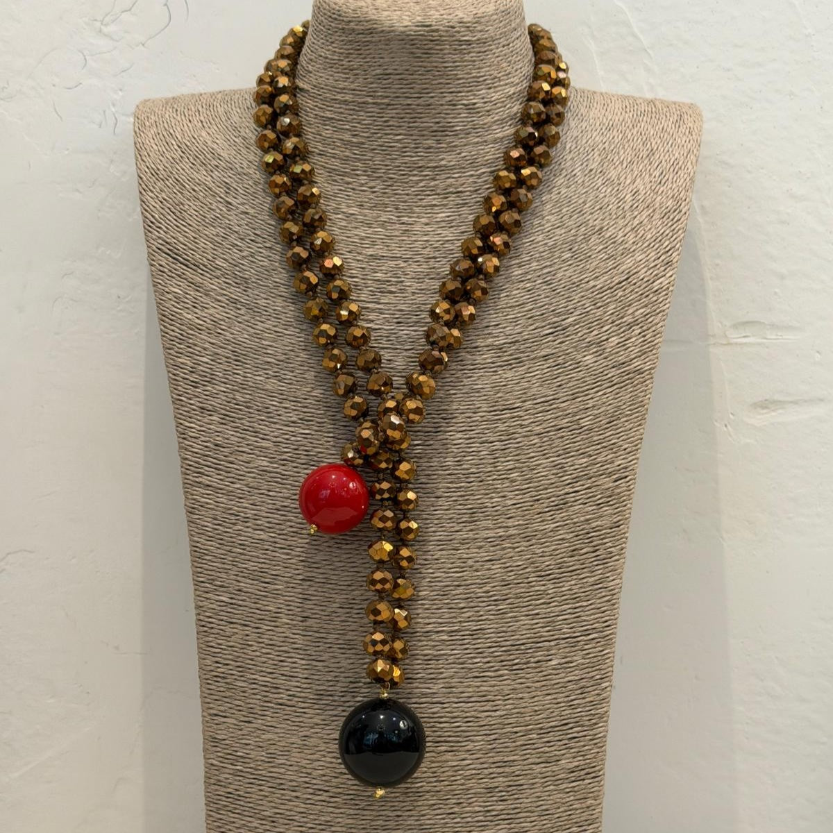 LONG TURQUOISE BEAD NECKLACE