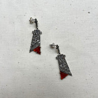 PENDIENTES METRO CORNALINA