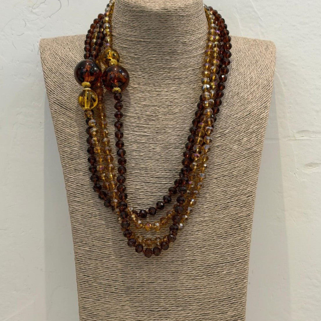 COLLAR DOPPIO FILO CARAMELO