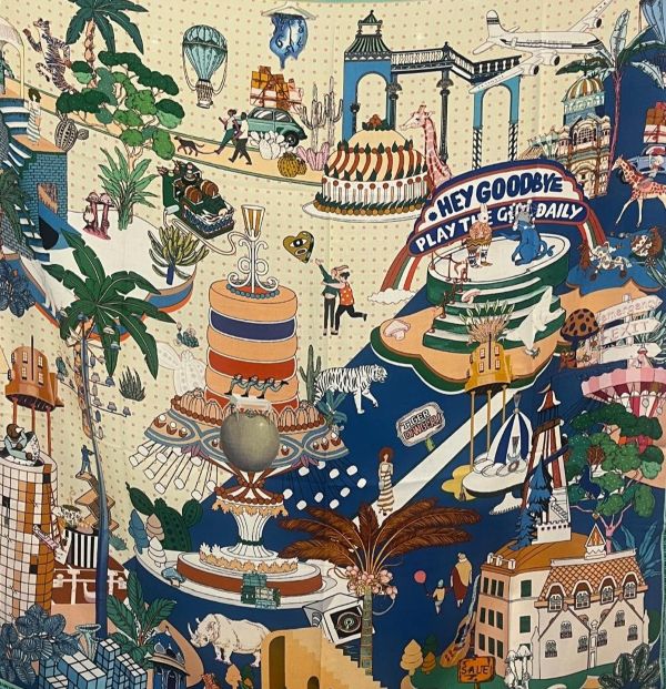 PAÑUELO CUADRADO 110X110 CIRQUE BLEU