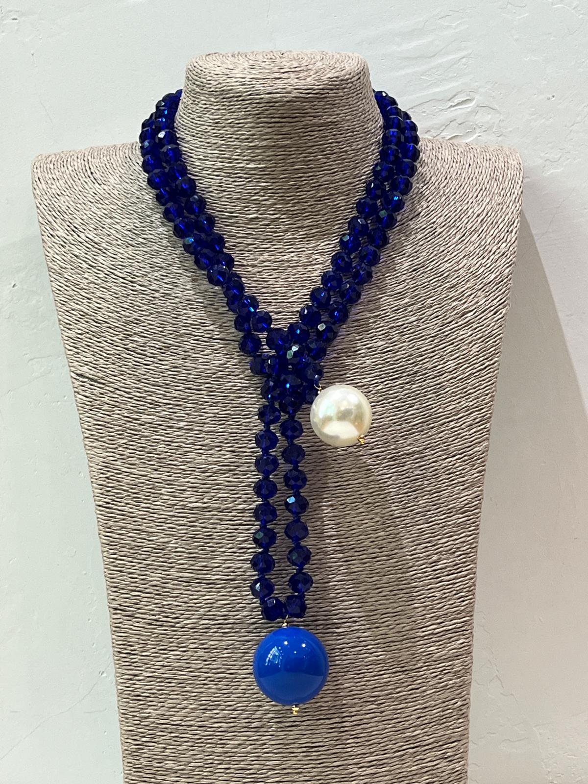 BLUE SPHERE NECKLACE