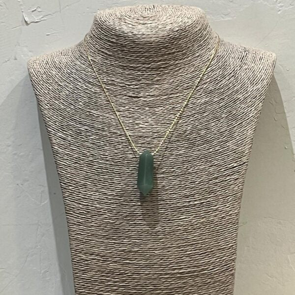 JADE GREEN PYRAMIDAL STONE NECKLACE