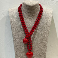 LONG TURQUOISE BEAD NECKLACE