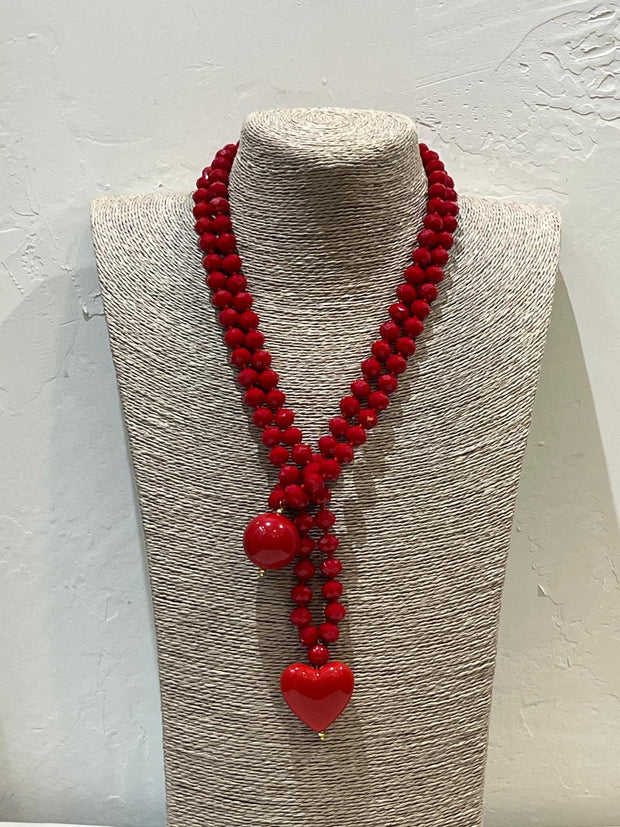 COLLAR VALENTINO ROJO