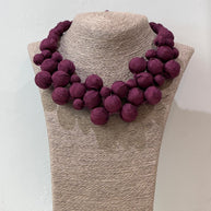 COLLAR SEDA CHEFREN BURGUNDY