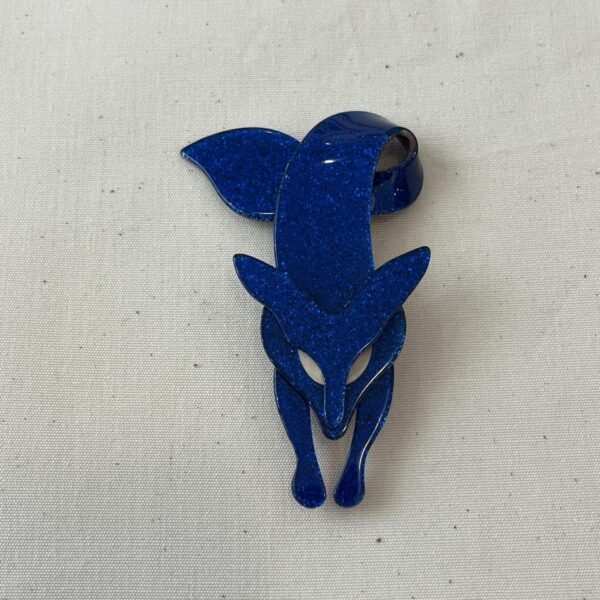 NAVY BLUE GLITTER FOX