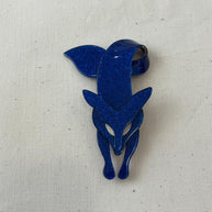 NAVY BLUE GLITTER FOX